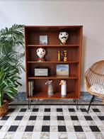 Vintage midcentury boekenkast | kast | vitrinekast, Teck, 25 à 50 cm, Avec tablette(s), Vintage midcentury