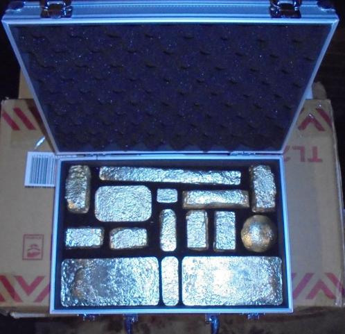 Koffer Vol Goud! 15 Goudbaren. Goudbaar Incl. Koffer, Postzegels en Munten, Edelmetalen en Baren, Goud, Ophalen of Verzenden