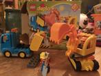 Truck en graafmachine setnr. 10812, Ophalen, Zo goed als nieuw, Complete set, Duplo