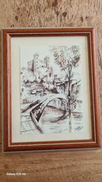 tekening, Antiek en Kunst, Ophalen of Verzenden