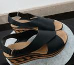 Zwart lederen sandalen Rieker 40, Verzenden, Zwart, Sandalen of Muiltjes, Zo goed als nieuw