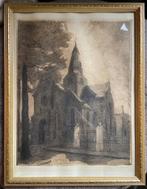 Ets Romain Malfliet Kerk Willebroek nr 10/50, Antiek en Kunst, Kunst | Etsen en Gravures, Ophalen
