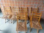 set van 6 houten stoelen, Tuin en Terras, Tuinstoelen, Ophalen of Verzenden, Gebruikt, Hout