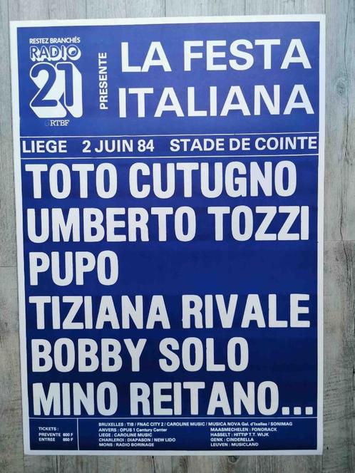 FIESTA ITALIANA - ORIGINELE POSTER - 70/100 CM, Verzamelen, Posters, Zo goed als nieuw, Muziek, Deurposter of groter, Rechthoekig Staand
