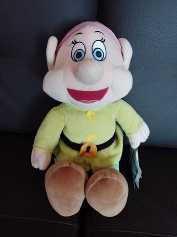 Pluchen kabouter Dopey van Disney, Verzamelen, Disney, Ophalen of Verzenden, Sneeuwwitje of Doornroosje, Nieuw, Beeldje of Figuurtje