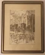 etsen Henri Van Peteghem - Patershol en Gravensteen, Antiek en Kunst, Kunst | Etsen en Gravures, Ophalen of Verzenden