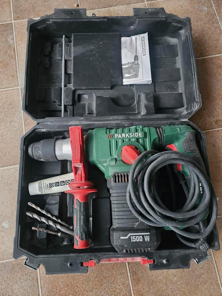 Marteau perforateur Parkside 1500 W – 3 fonctions, Bricolage & Construction, Outillage | Foreuses, Enlèvement ou Envoi