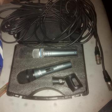 Micro Shure Beta 57A  Microfoonset + kabel 10m+ gratis micro beschikbaar voor biedingen