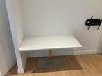 Bureau ou table design blanc pied métal, Ophalen, Gebruikt, Bureau