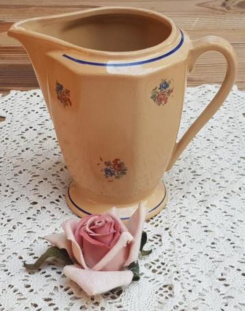 Frans brocante melkkannetje met bloemetjes, Badonviller ?, Enlèvement ou Envoi, Poterie, Comme neuf, Autres types