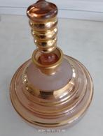Parfumfles in roze antiek glas, diameter 10 cm, Ophalen of Verzenden, Zo goed als nieuw, Parfumfles