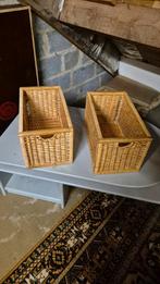 2 rieten mandjes, Huis en Inrichting, Woonaccessoires | Schalen en Manden, Ophalen, Zo goed als nieuw