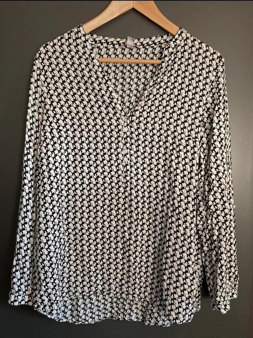 Zwart wit blouse van Esprit - Maat 38, Kleding | Dames, Blouses en Tunieken, Gedragen, Maat 38/40 (M), Wit, Ophalen of Verzenden