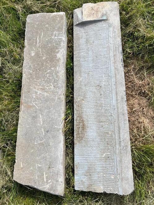 2 drempels in blauwe steen, Doe-het-zelf en Bouw, Vloerdelen en Plavuizen, Gebruikt, Overige typen, Steen of Klei, Ophalen
