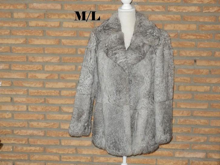 (87) - manteau  femme t.M/L  gris - lefevre -, Kleding | Dames, Jassen | Winter, Zo goed als nieuw, Maat 38/40 (M), Grijs, Ophalen of Verzenden