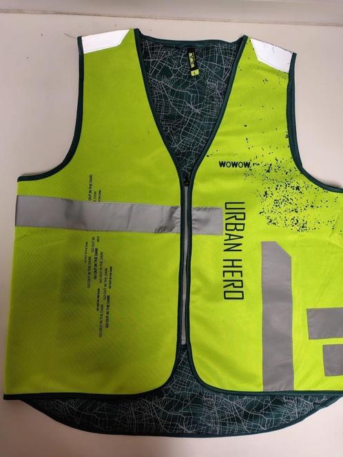 Fluovest WOWOW Urban Hero Yellow L ZGAN, Fietsen en Brommers, Fietsaccessoires | Fietskleding, Zo goed als nieuw, Dames, Heren