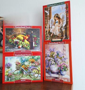 Lot 4 puzzels Castorland volledig compleet in 1koop  beschikbaar voor biedingen
