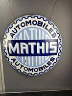 Mathis automobiles jaren 20 bol emaille bord, Ophalen, Gebruikt, Reclamebord