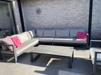 lounge met terrastafel, Tuin en Terras, Ophalen, Zo goed als nieuw, Vierkant, Aluminium