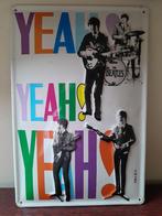 Plaque en métal vintage The Beatles "Yeah Yeah Yeah !", Comme neuf, Enlèvement ou Envoi