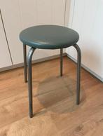 Muntgroen krukje in skai/namaakleer, Ophalen of Verzenden, Gebruikt