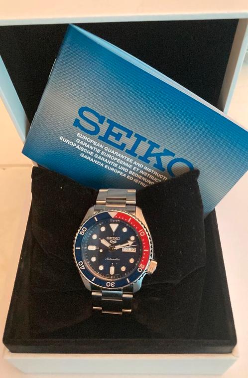 Seiko “Pepsi Cola” horloge type SRPD53K1, Handtassen en Accessoires, Horloges | Heren, Nieuw, Seiko, Ophalen of Verzenden