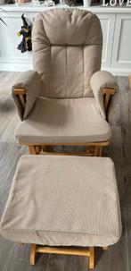 Rocking Chair d’allaitement + repose pied, Comme neuf, Bois
