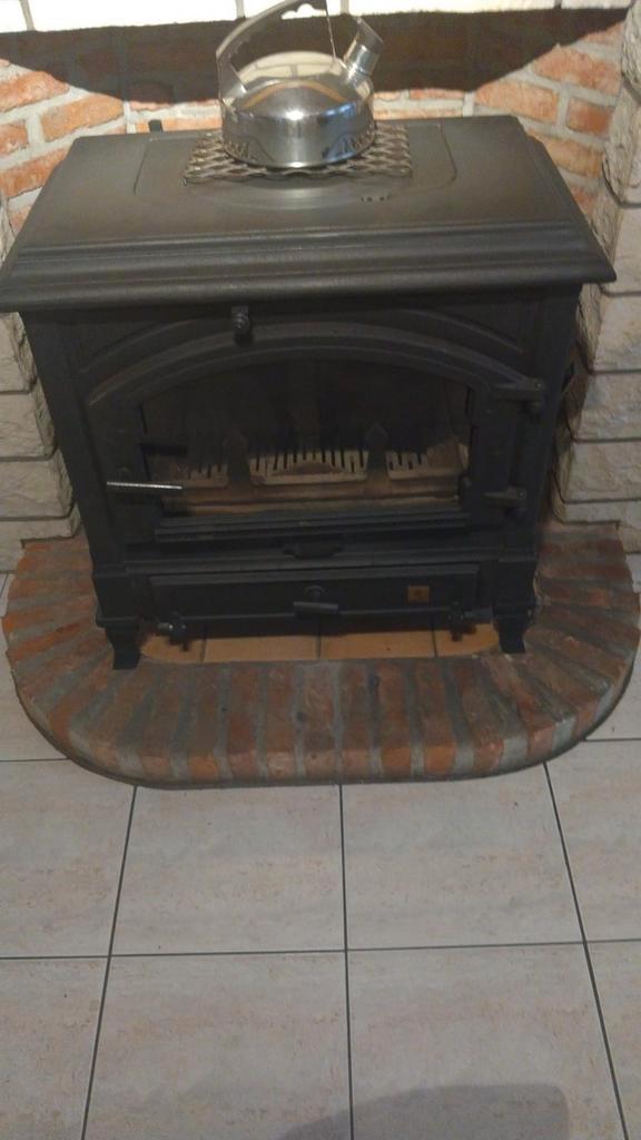 Houtkachel met droog hout te koop in De Pinte, Huis en Inrichting, Kachels, Houtkachel, Hout, Ophalen