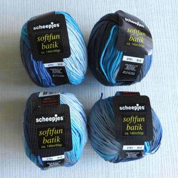 Scheepjes garen Softfun Batik (lot 4 kluwen) beschikbaar voor biedingen