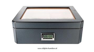 H03 HUMIDOR "NAPOLI" DIGITAAL CARBON FIBER FINISH 40 SIGAREN beschikbaar voor biedingen