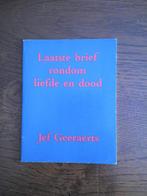 LAATSTE BRIEF RONDOM LIEFDE EN DOOD 1980 JEF GEERAERTS, Enlèvement ou Envoi, Utilisé, Pays-Bas, Jef Geeraerts
