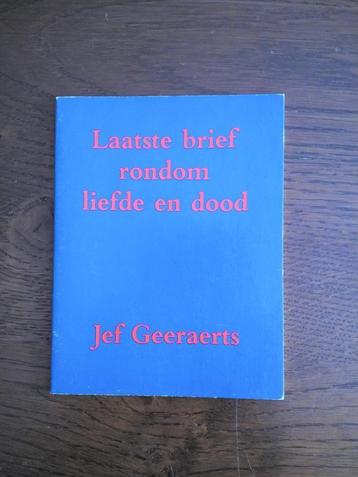 LAATSTE BRIEF RONDOM LIEFDE EN DOOD 1980 JEF GEERAERTS beschikbaar voor biedingen