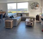 Natuzzi beige Italiaanse leren bank met dagbed, Huis en Inrichting, Zetels | Zetels, Ophalen, 250 tot 300 cm, Hoekbank, Vierpersoons of meer