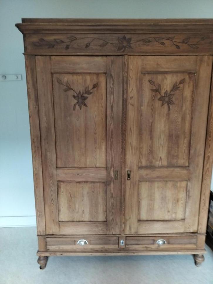 Antieke kledingkast (art nouveau-stijl), Antiek en Kunst, Antiek | Meubels | Kasten, Ophalen
