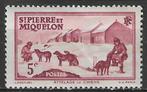Saint-Pierre en Miquelon 1938 - Yvert 170 - Hondenslee (PF), Verzenden
