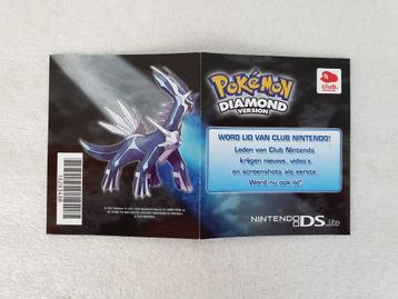 Nintendo DS: Pokémon Diamond Nintendo Club Folder beschikbaar voor biedingen