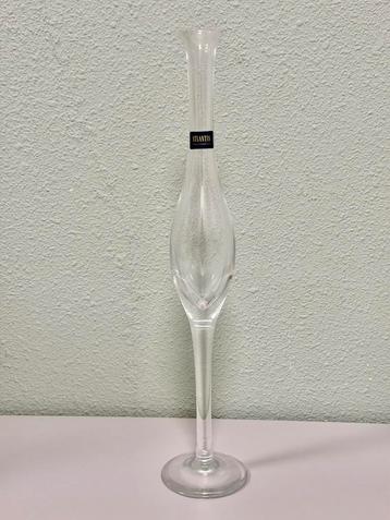 Hoge vintage Atlantis kristallen vaas 40CM knopvaas bud vase beschikbaar voor biedingen