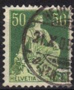 Zwitserland 1907-1917 - Yvert 124 - Helvetia met zwaard (ST), Timbres & Monnaies, Timbres | Europe | Suisse, Affranchi, Envoi