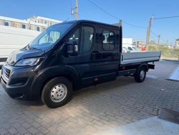 Peugeot Boxer Pick up dble cab, 2,2cc,7 pl, airco, GPS, euro, Autos, Achat, Entreprise, 7 places, Boîte manuelle