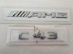 Mercedes koffer logo's in blinkend zwart of chroom C43 AMG, Ophalen of Verzenden