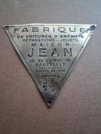 oud koperen embleem VOITURES ENFANT BRUXELLES.., Ophalen of Verzenden, Koper