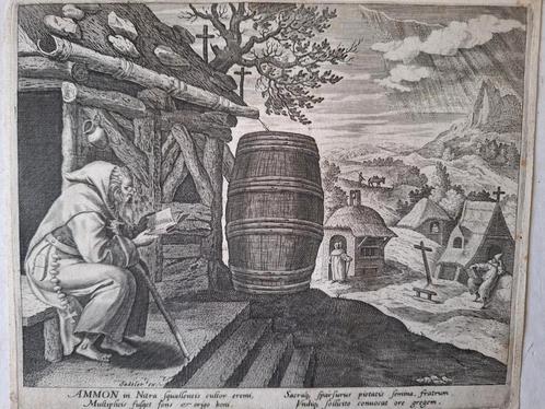 16de eeuwse ets Johan Sadeler naar Maarten De Vos, Antiek en Kunst, Kunst | Etsen en Gravures, Ophalen of Verzenden