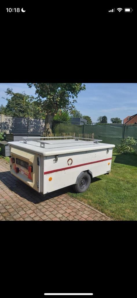 Retro-vouwwagen, in nette goede staat, 2x2 pers bed, Caravanes & Camping, Meubles de camping, Enlèvement