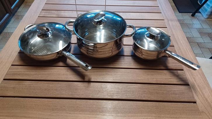 3delige kookpotten, Huis en Inrichting, Keuken | Potten en Pannen, Ophalen