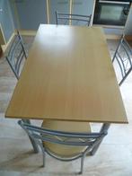 Table de cuisine + 4 chaises, Maison & Meubles, 100 à 150 cm, Quatre personnes, Synthétique, Enlèvement