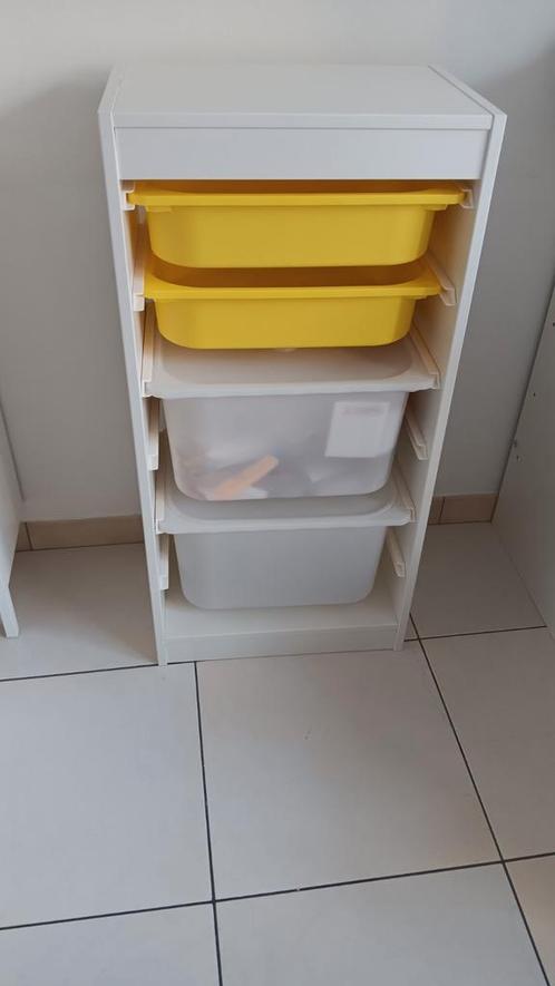 Ikea trofast:  2 kleine gele bakken/2 grote witte bakken, Huis en Inrichting, Kasten | Ladekasten, Zo goed als nieuw, Ophalen