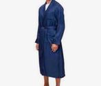 Derek Rose Luxe Badjas Dressing Gown Woburn Silk Satin Navy, Kleding | Heren, Ophalen of Verzenden, Blauw, Badjas