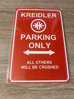 Metalen wandbord kreidler parking only, Verzamelen, Ophalen
