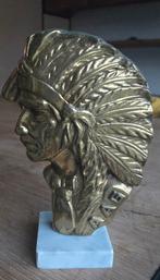 Vintage " koperen indianen hoofd AAG, Antiek en Kunst, Ophalen of Verzenden