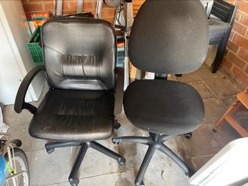 2 bureastoelen (€25 per stuk), Huis en Inrichting, Bureaustoelen, Ophalen, Gebruikt, Zwart, Bureaustoel